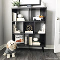 Ash Wood Black 7 Cube Bookshelf F3743