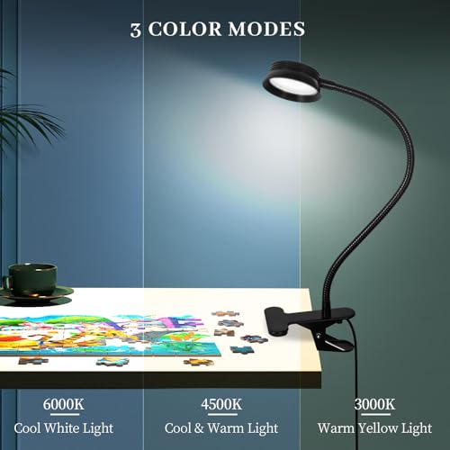 Clip on LED Reading Light, 3 Color Lights, USB M175344