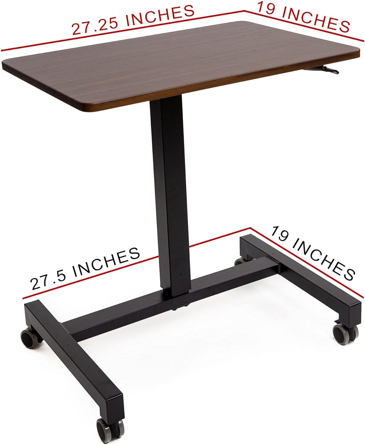 28 Inches Sit to Stand Desk with Locking Wheels Q6820