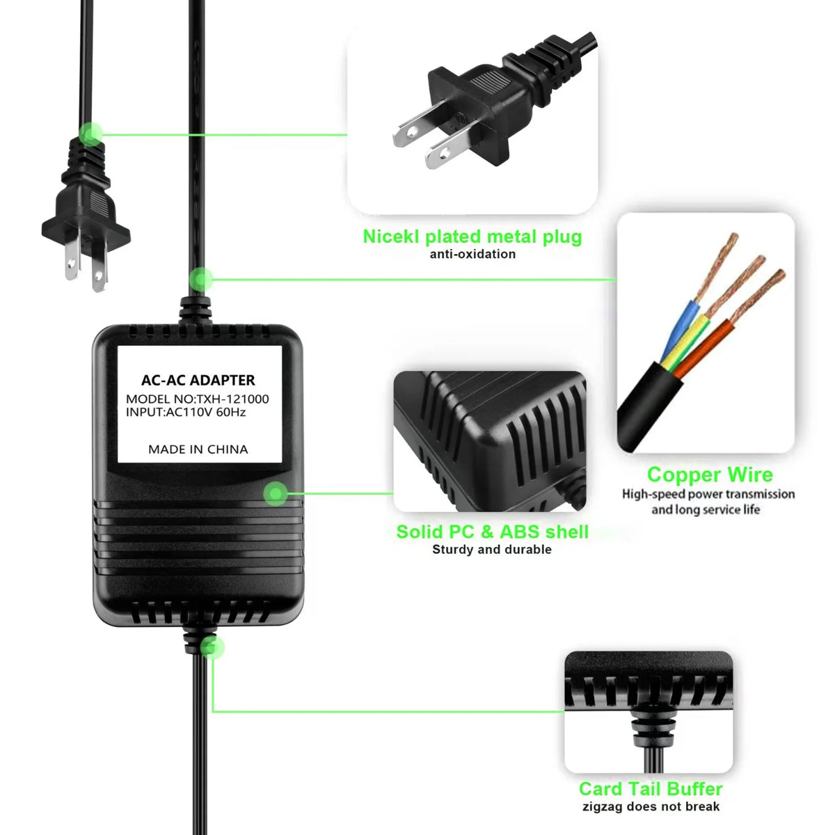 AC/AC Adapter Power Supply Cord Cable L698