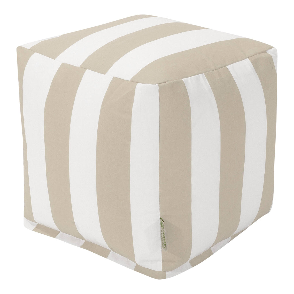 Indoor/Outdoor Vertical Stripe Small Cube U5829