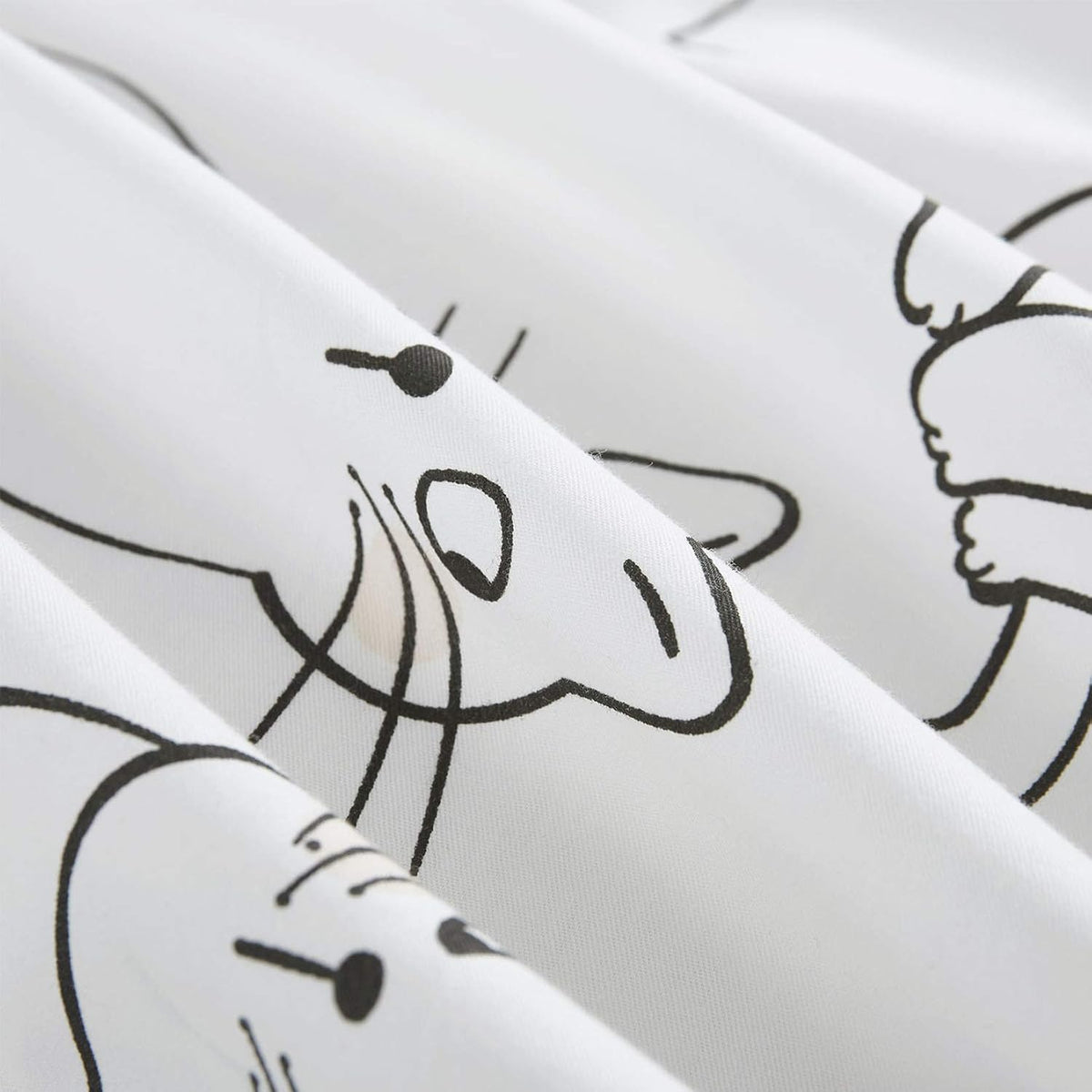 White 100% Cotton Twin Size Duvet Cover Set with Zipper Closure I687542