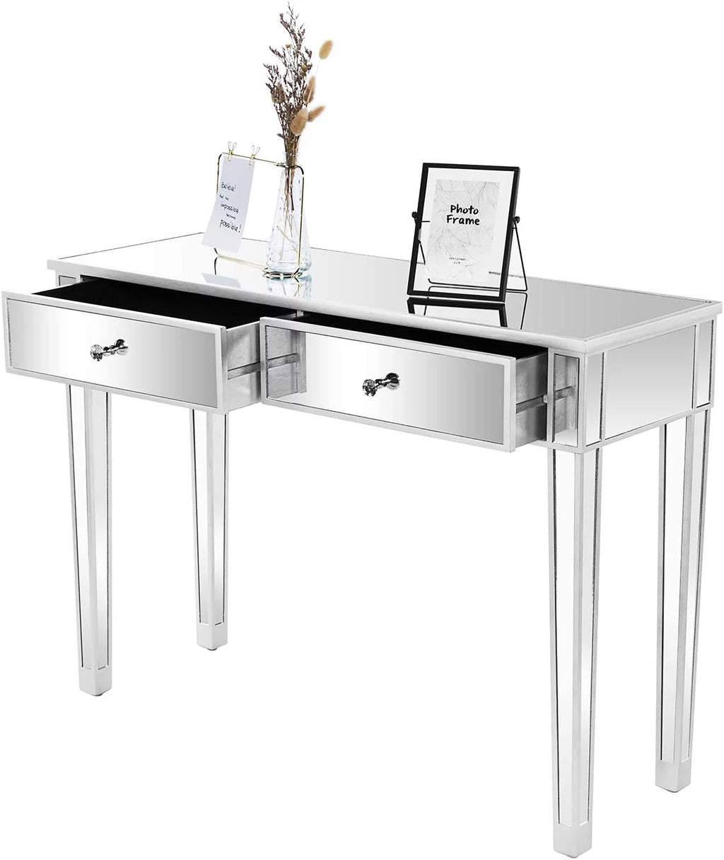 Mirrored Console Table with 2 Drawers M61701