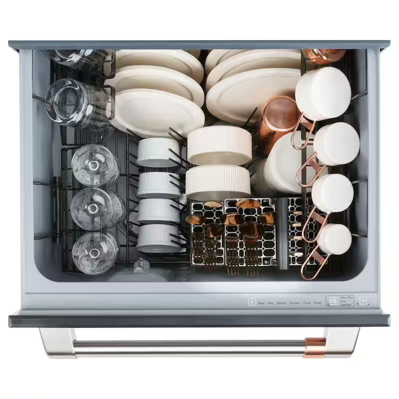 Matte White Double Drawer Dishwasher H630