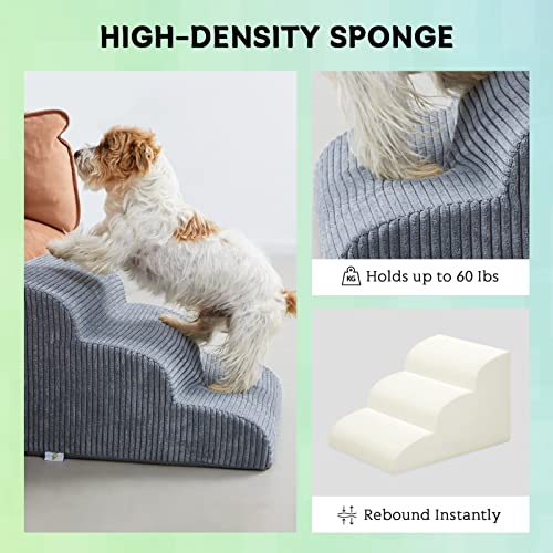 2 Steps High Density Foam Waterproof Pet Stairs with Removable Washable Cover F26557