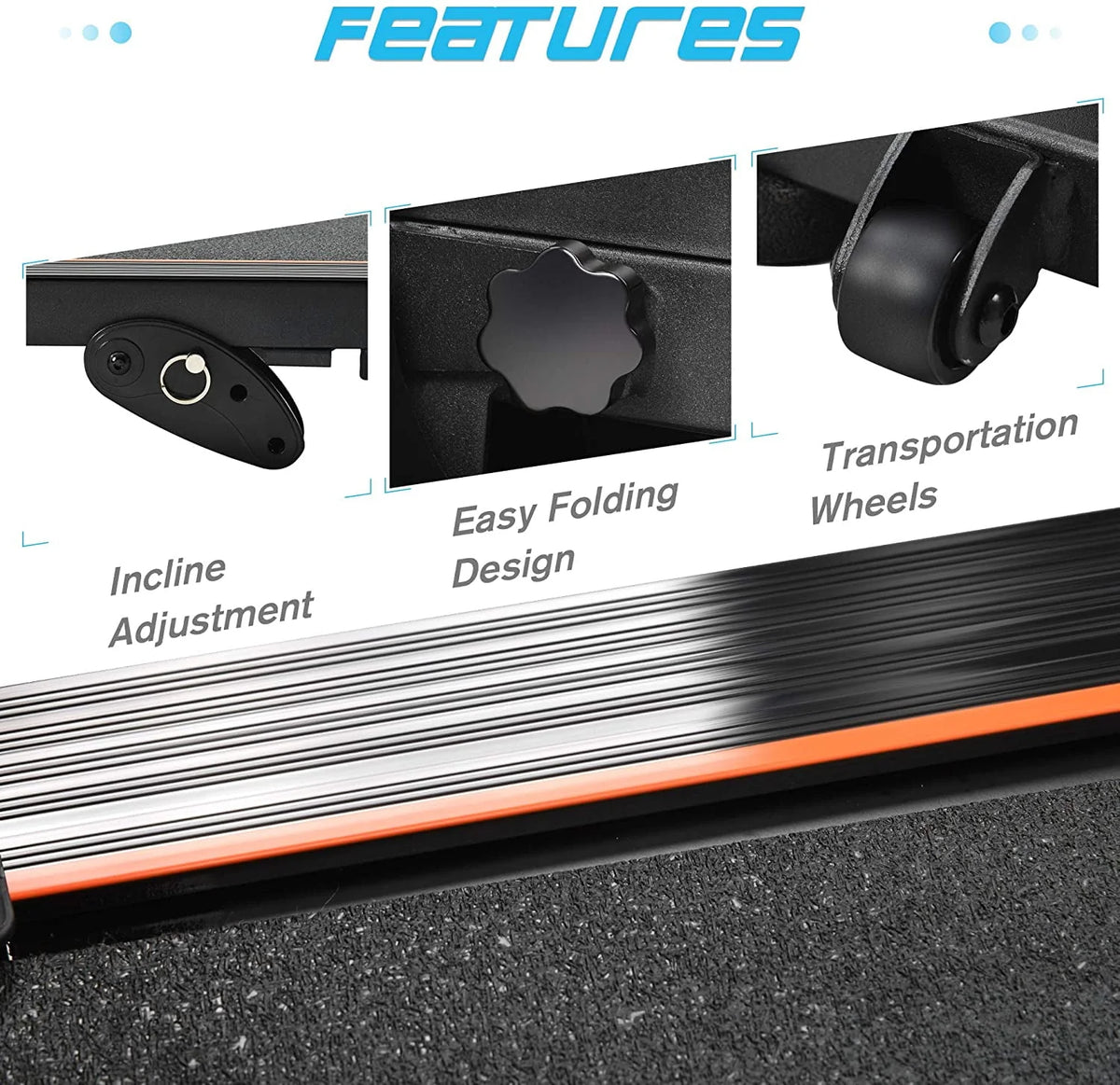 Folding Treadmill with Bluetooth and Incline O39580