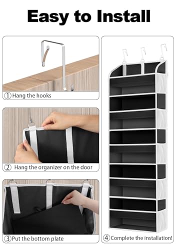 Over The Door Storage Organizer with 5 Pockets 10 Mesh Pockets K20305