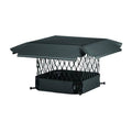 14x22 Round Single Flue Chimney Cap Black Galv Steel Mesh X208706