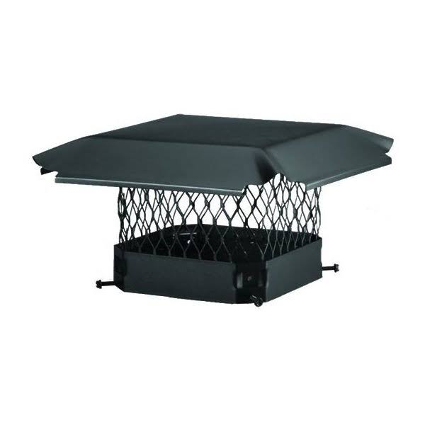 14x22 Round Single Flue Chimney Cap Black Galv Steel Mesh X208706