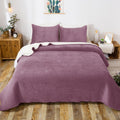 Pink King Microfiber Quilt Set S6266