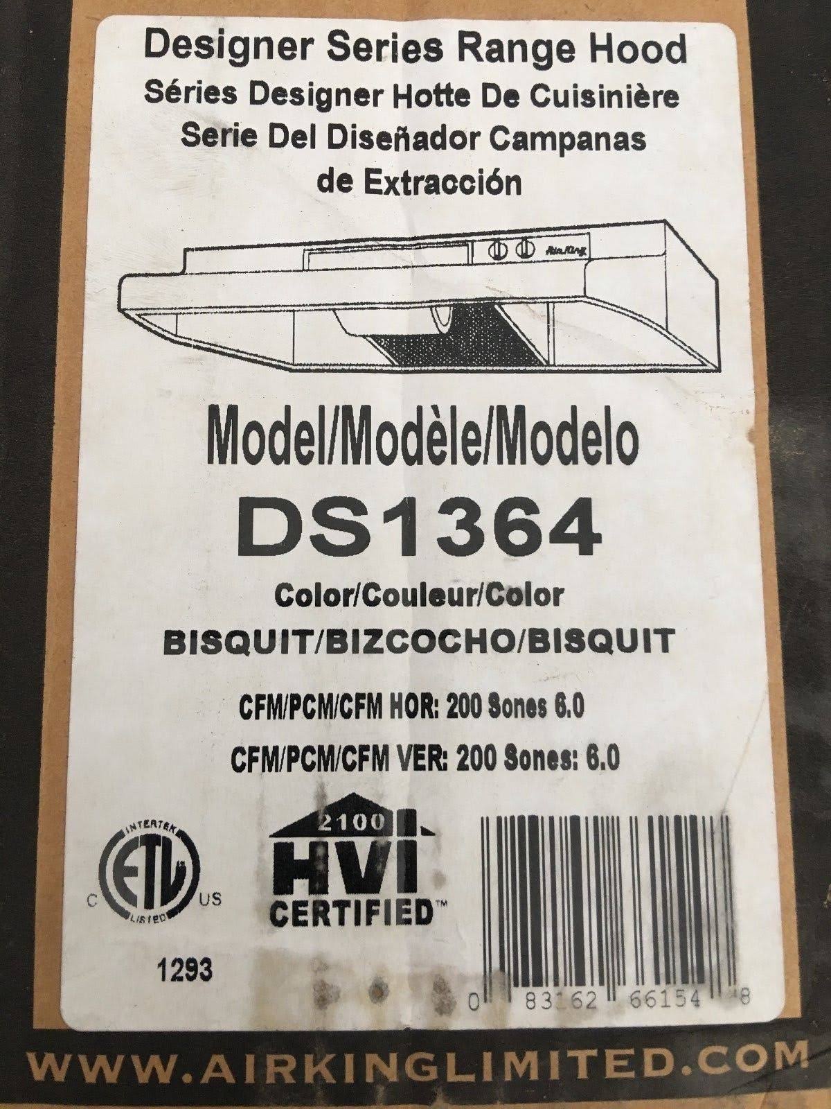 36x22 200 CFM 2-Speed Under Cabinet Range Hood Biscuit S119809