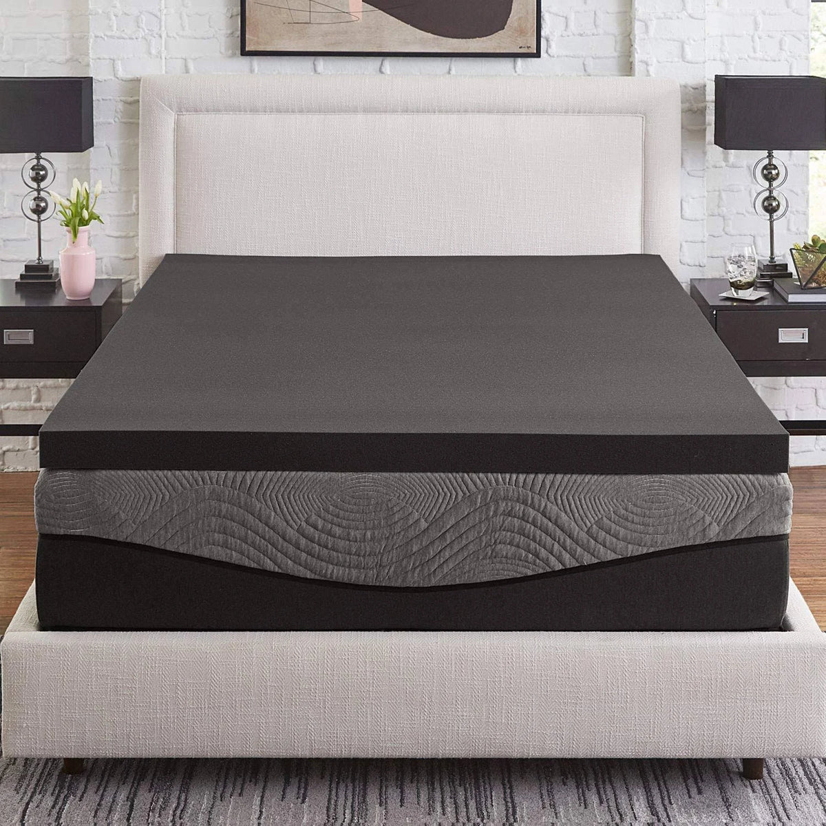 Charcoal Memory Foam Topper - Twin XL F4631