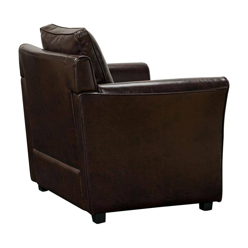 Brown Faux Leather Accent Chair I723218