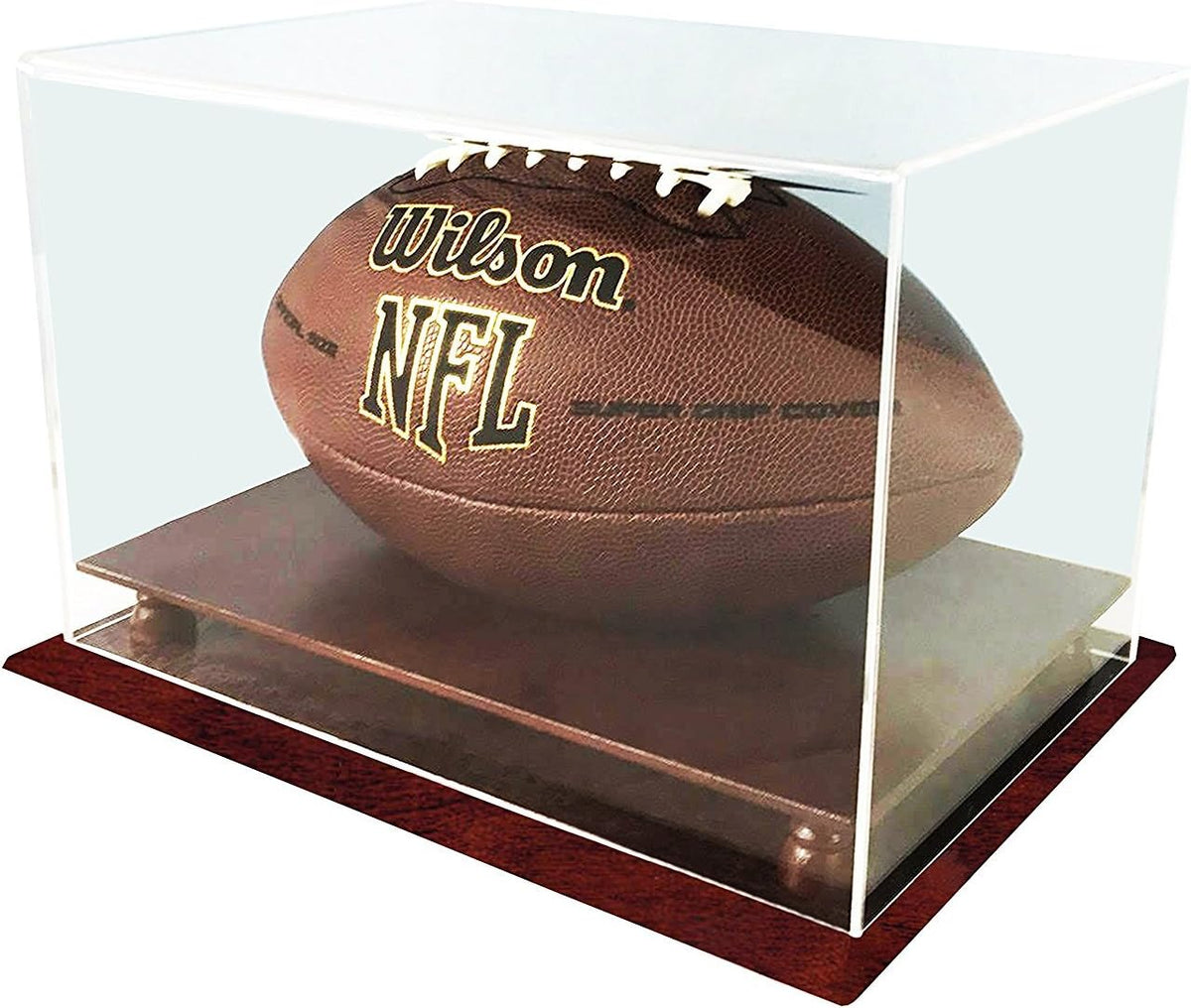 Cherry Finish Solid Wood Football Display Case R923