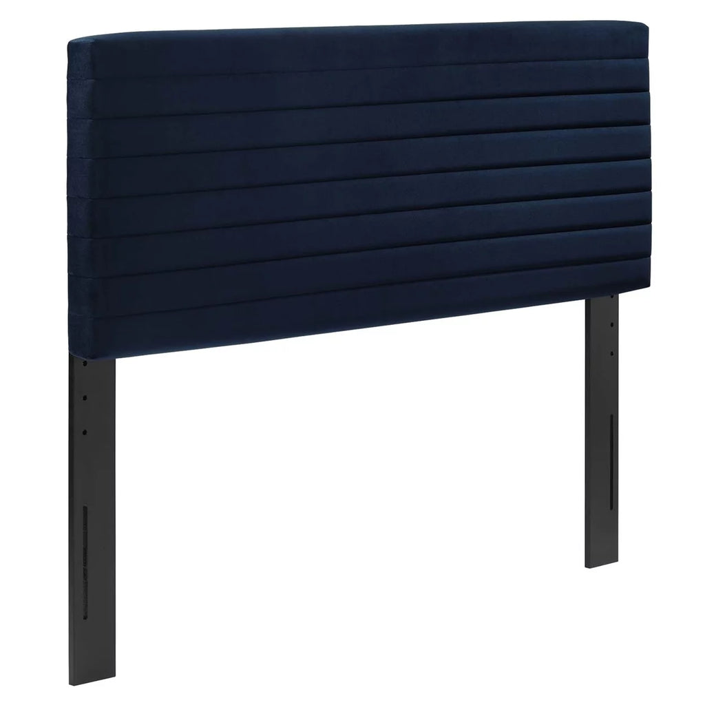 Blue Velvet King/California King Headboard L71723