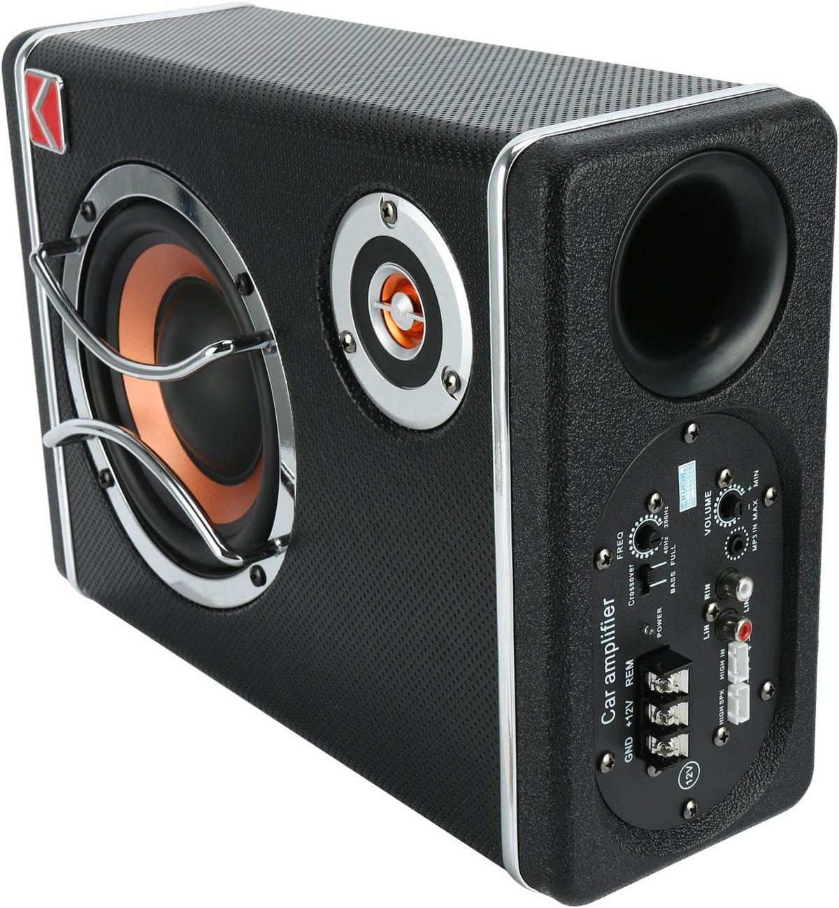6 Inch Powered Car Subwoofer Pack of 2 B4407