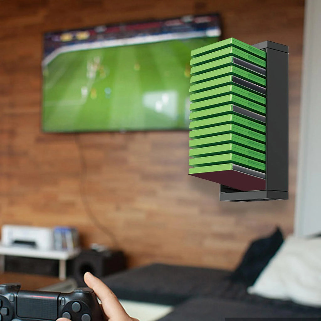 Game Disk Storage Rack Wall Mounted Vertical Large Capacity Display Shelf Holder H1827