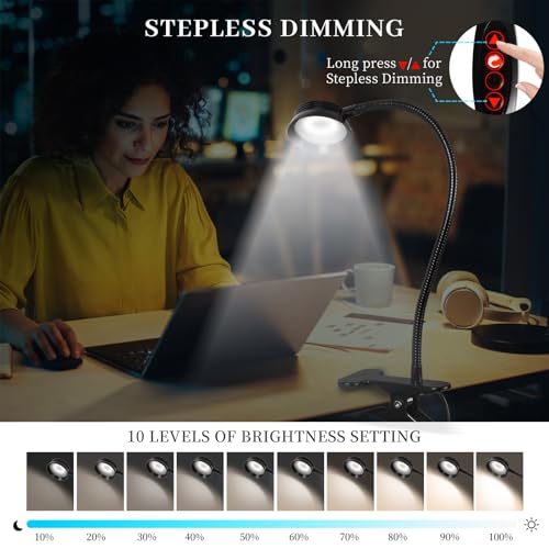 Clip on LED Reading Light, 3 Color Lights, USB M175344
