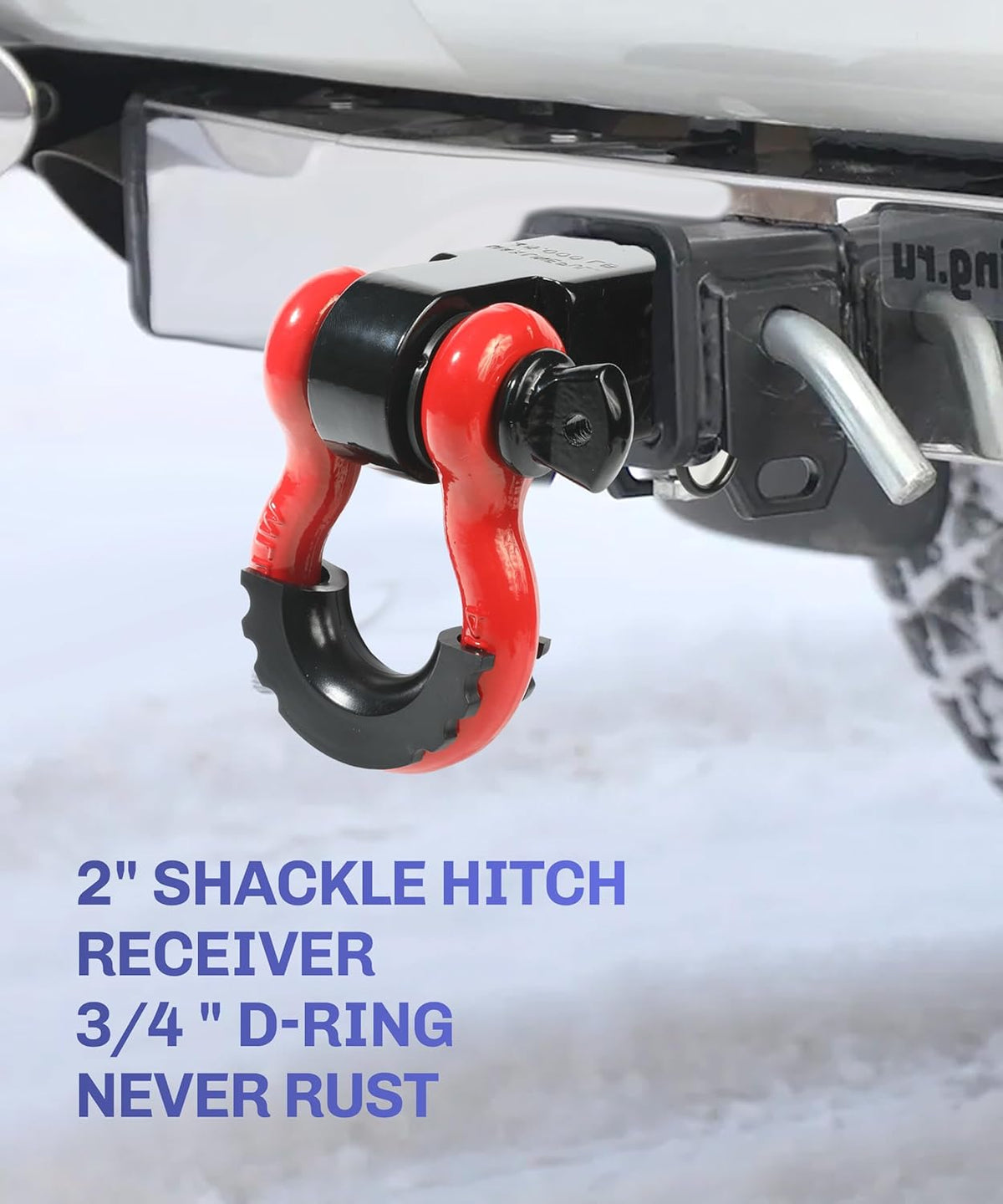 2" Tow Hitch Receiver with 5/8" Screw Pin and 3/4 Shackle V137