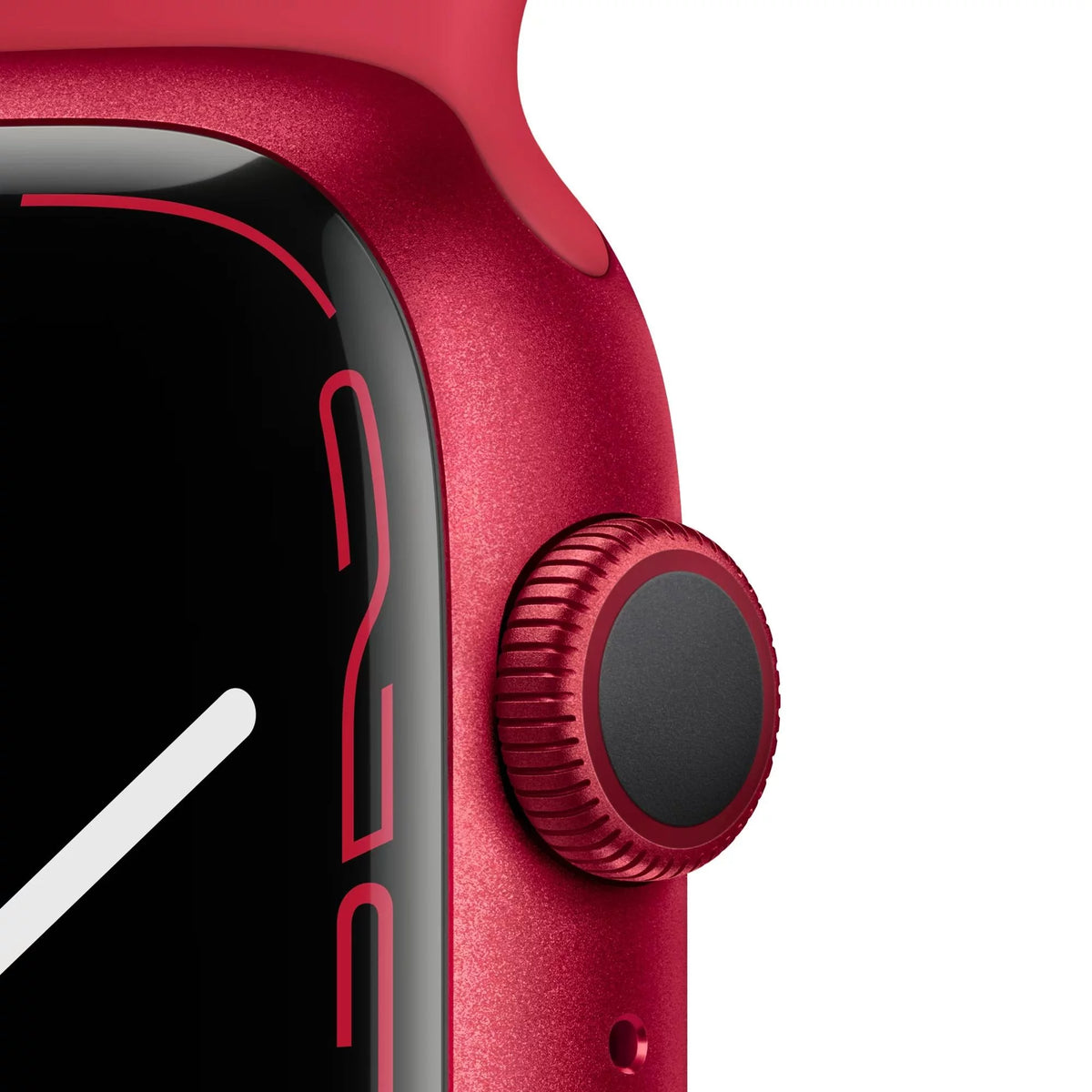 Apple Watch Series 7 (GPS + Cellular, 45 mm) Red Aluminum Case with Red Sport Band Q659