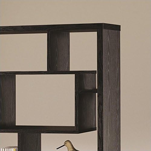 Black Asymmetrical Cube Bookcase Set of 2 T845536