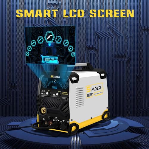 Aluminum MIG Welder Pulse MIG/MAG/HF TIG/Stick/Pilot ARC Plasma Cutter 200A Welding Machine 10 in 1 Welder Cutter Combo V104