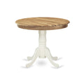 Antique 36 inch Round Acacia Wood Pedestal Dining Table B45970