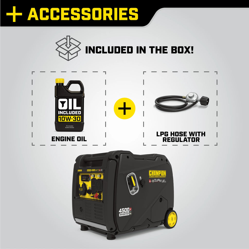 4500-Watt Portable Dual Fuel Inverter Generator F6187