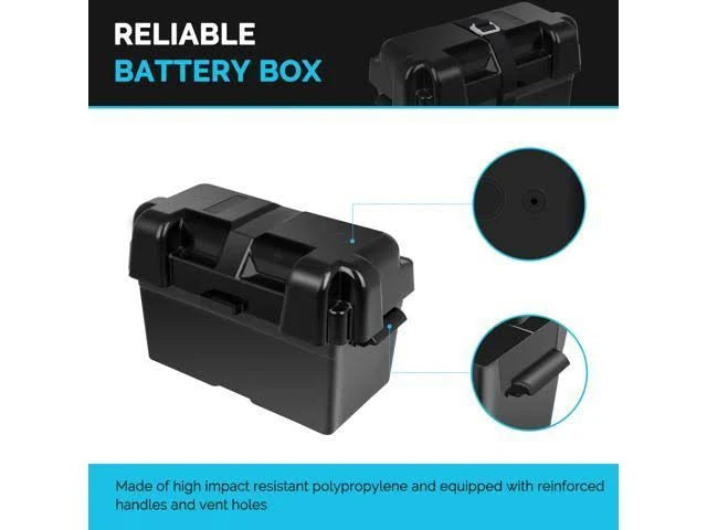 12V 100Ah Deep Cycle AGM Battery with Battery Box R136599