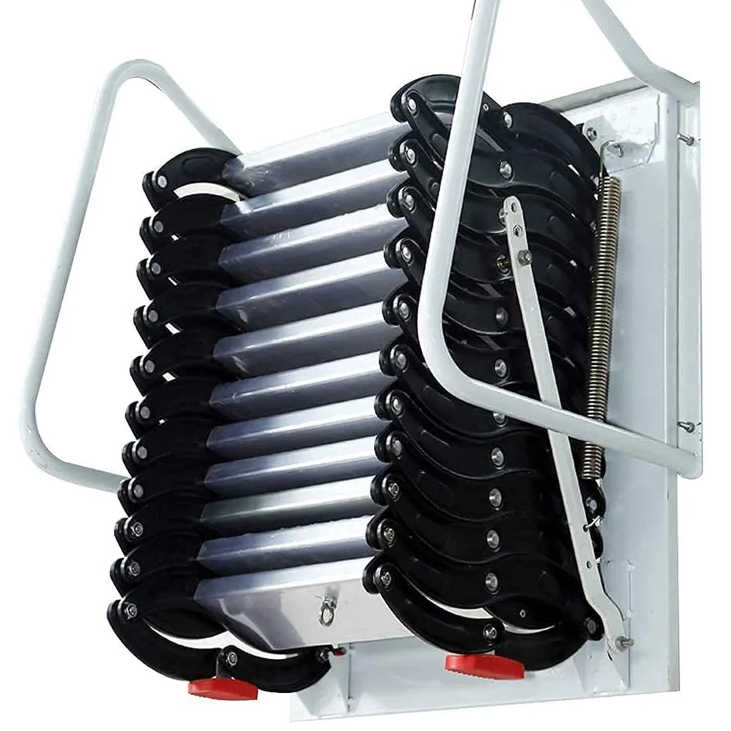 Black-White Al-mg Alloy Wall Mounted Folding Attic Ladder G43400