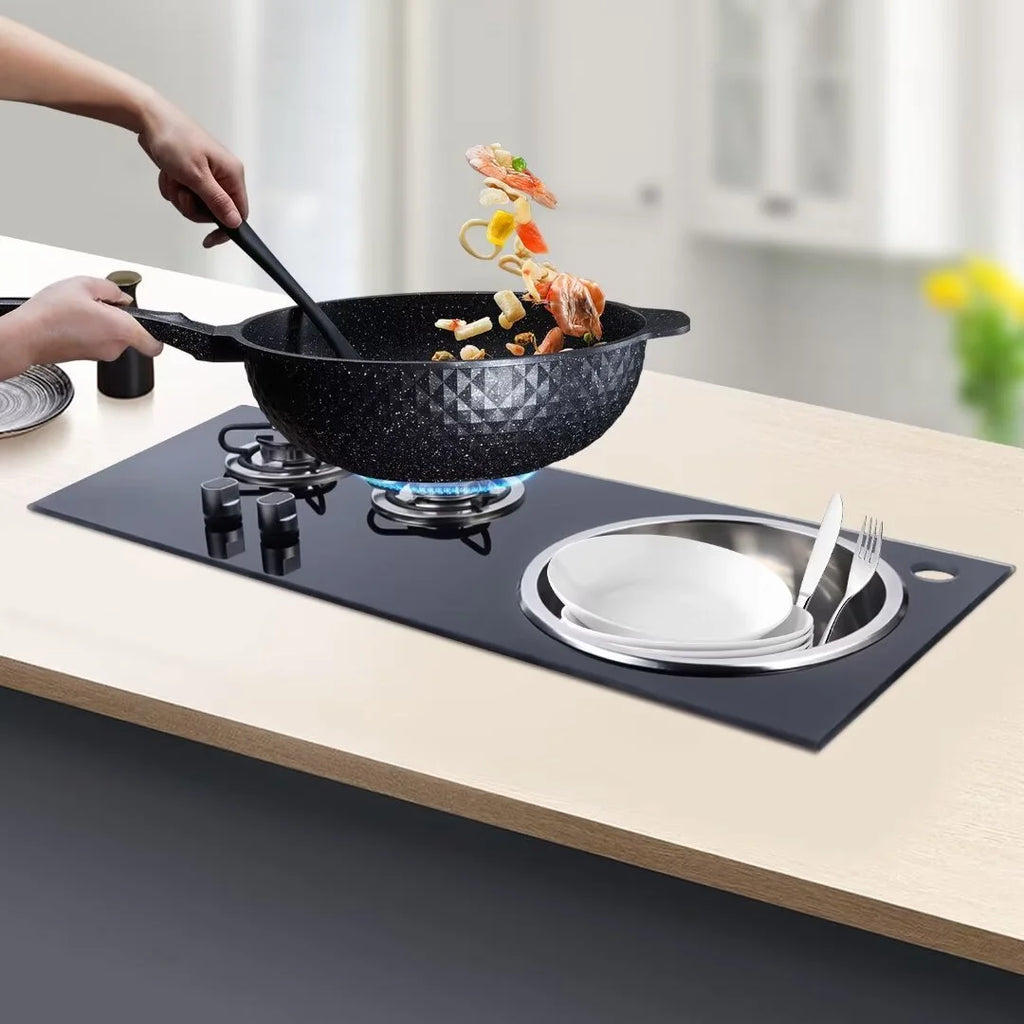 31" Two Burner Gas Cooktop with Sink Combo N2702