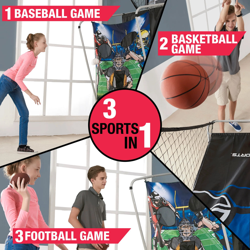 3 in 1 Basketball Football Baseball Game with LED Scoring System T900