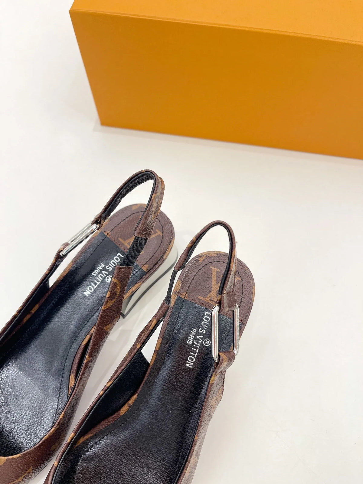 Brown Magnetic Slingback Pump Y80175