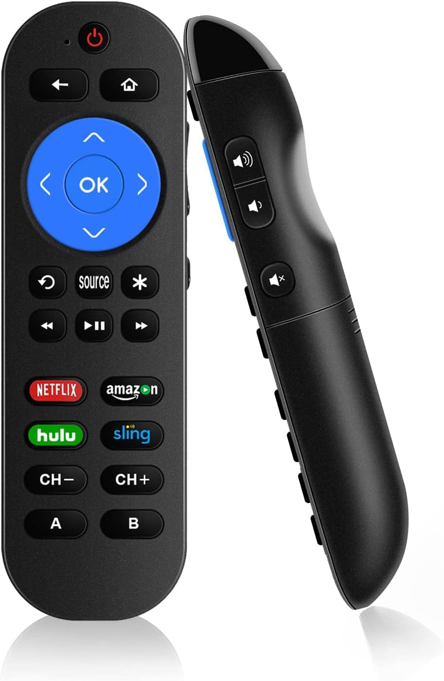 Remote for Roku with Volume Key and 9 Learning Keys G387