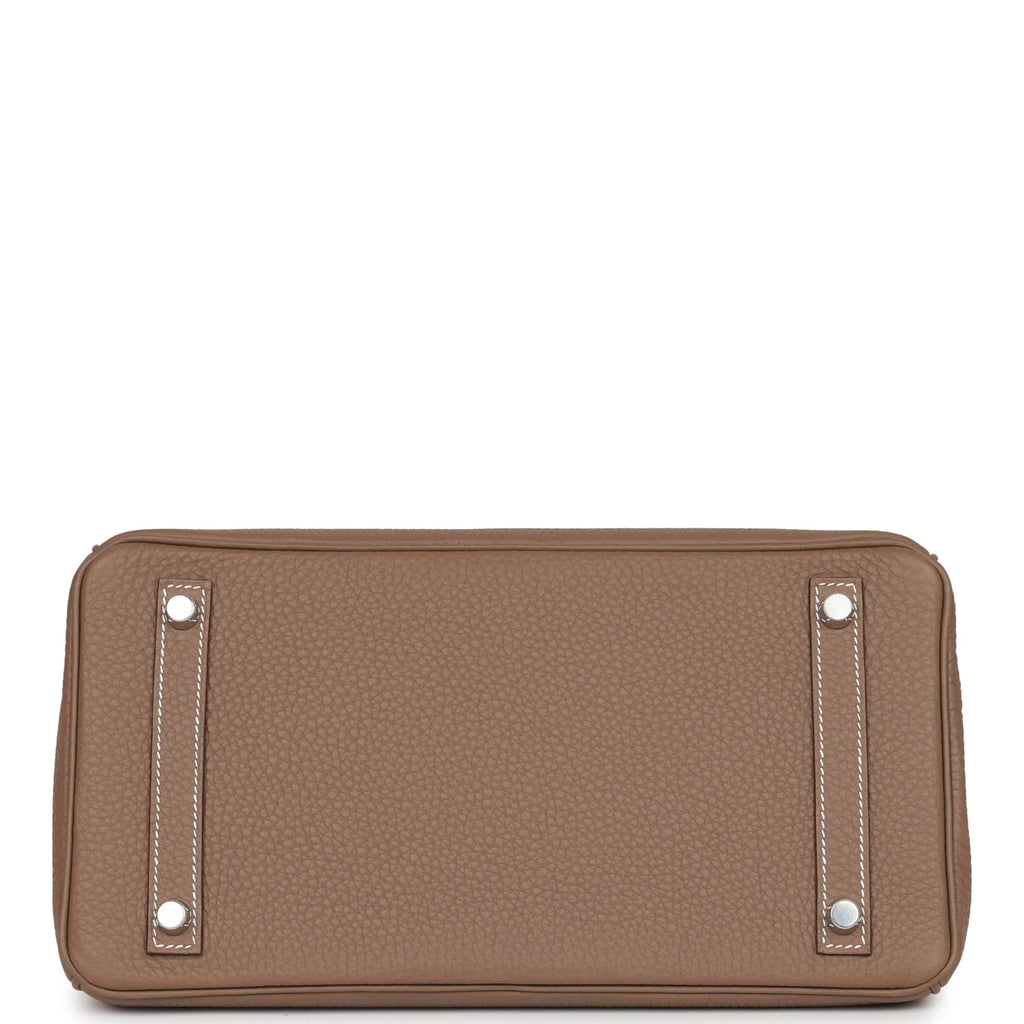 Etoupe Togo Palladium Hardware Handbag F3925