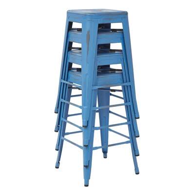 Antique Royal Blue Bar Stool K60615