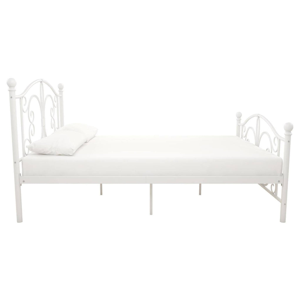 White Full Metal Bed R87124