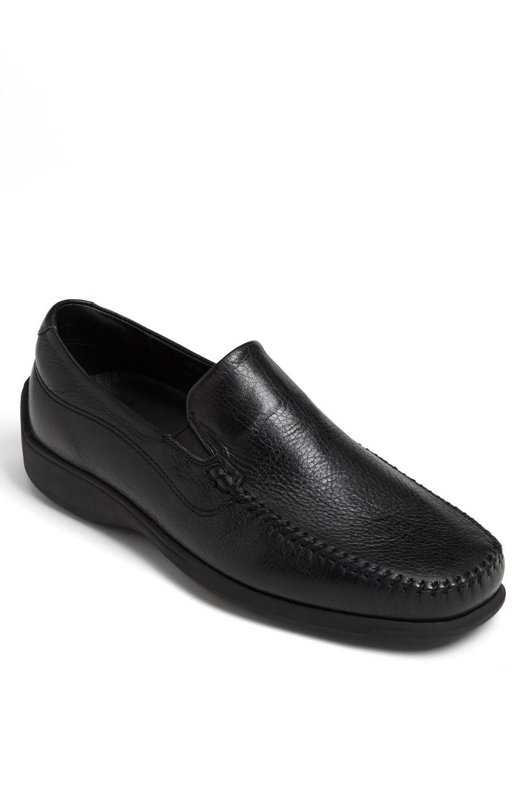 Black Waxed Leather Shoes C149