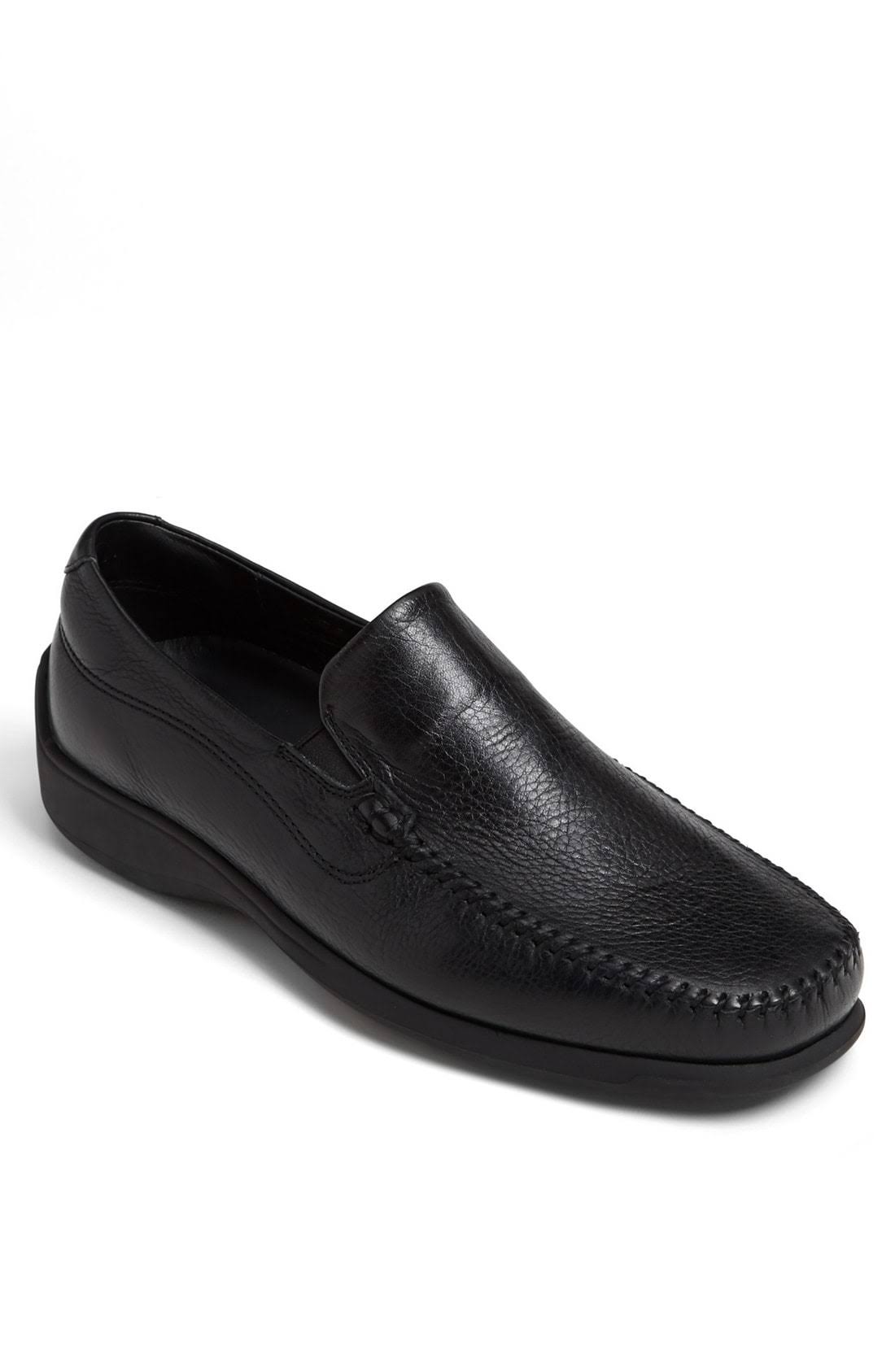 Black Waxed Leather Shoes C149