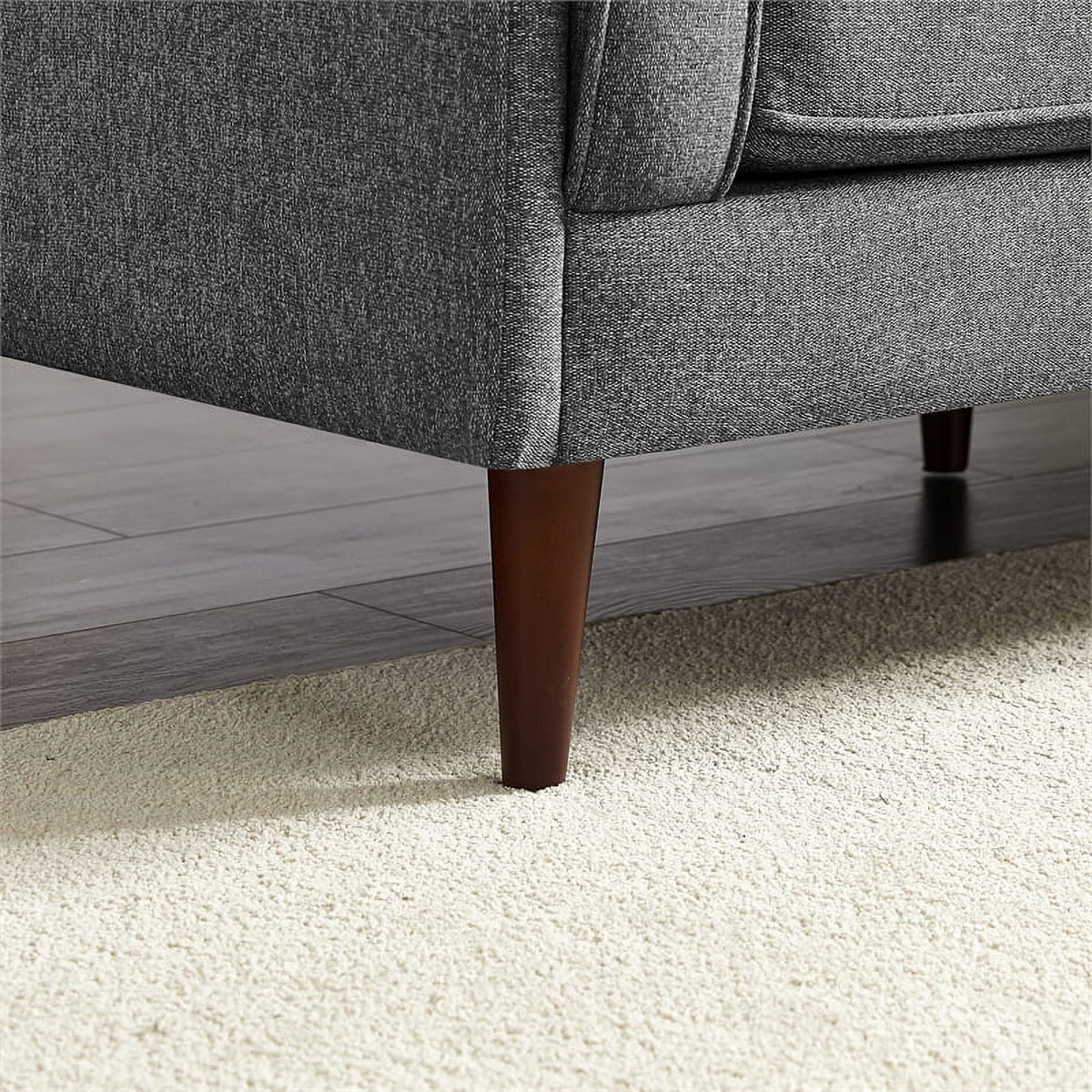 Dark Gray Fabric Corner Sofa E250555