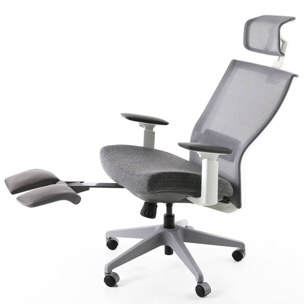 Gray Ergonomic Chair with Footrest L381914