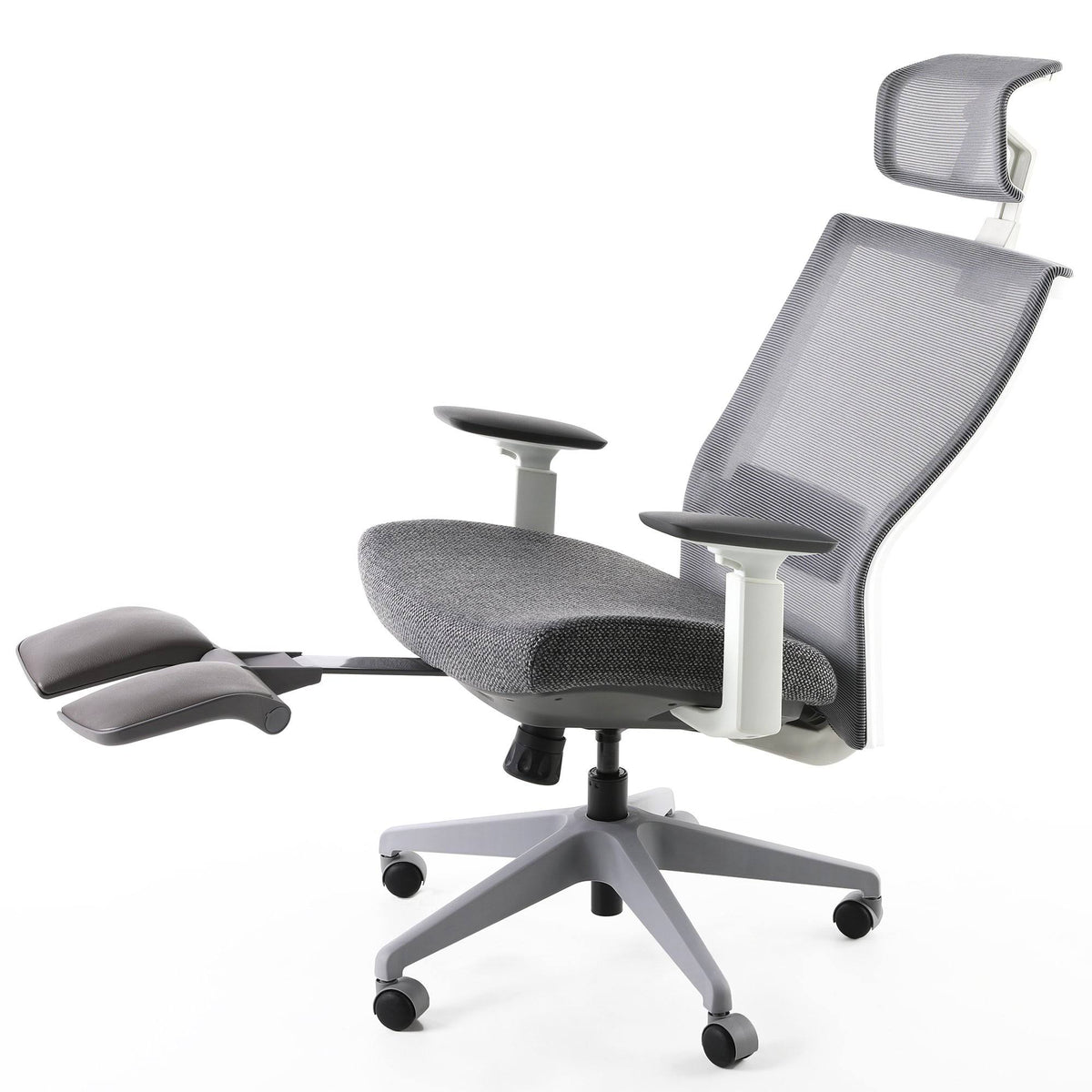 Gray Ergonomic Chair with Footrest L381914
