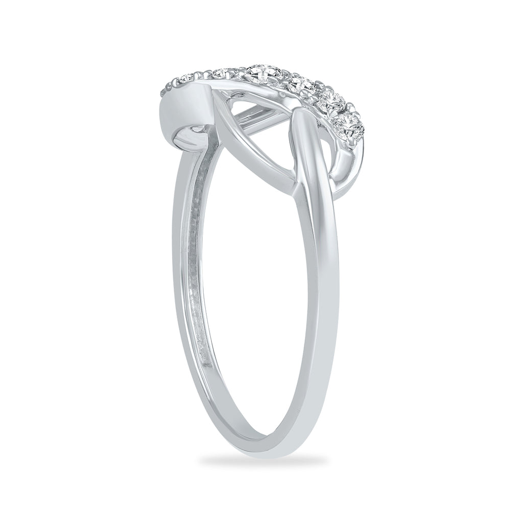 10K White Gold Diamond Infinity Ring K842546