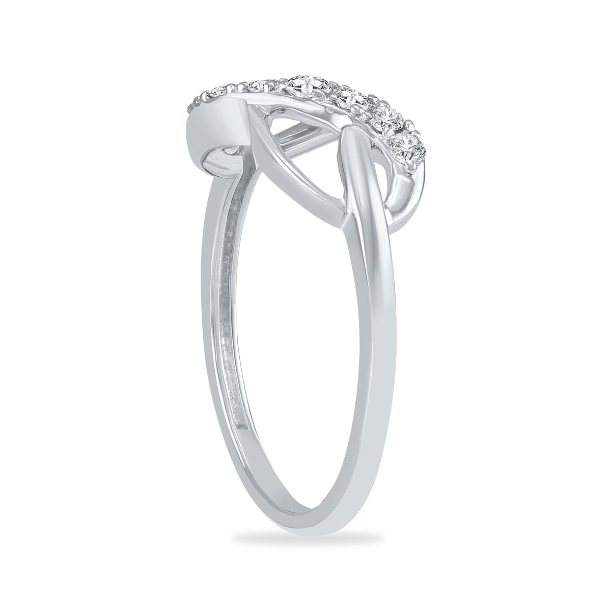 10K White Gold Diamond Infinity Ring K842546