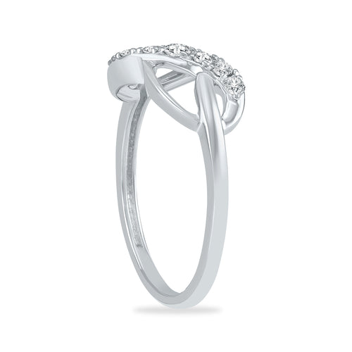 10K White Gold Diamond Infinity Ring K842546