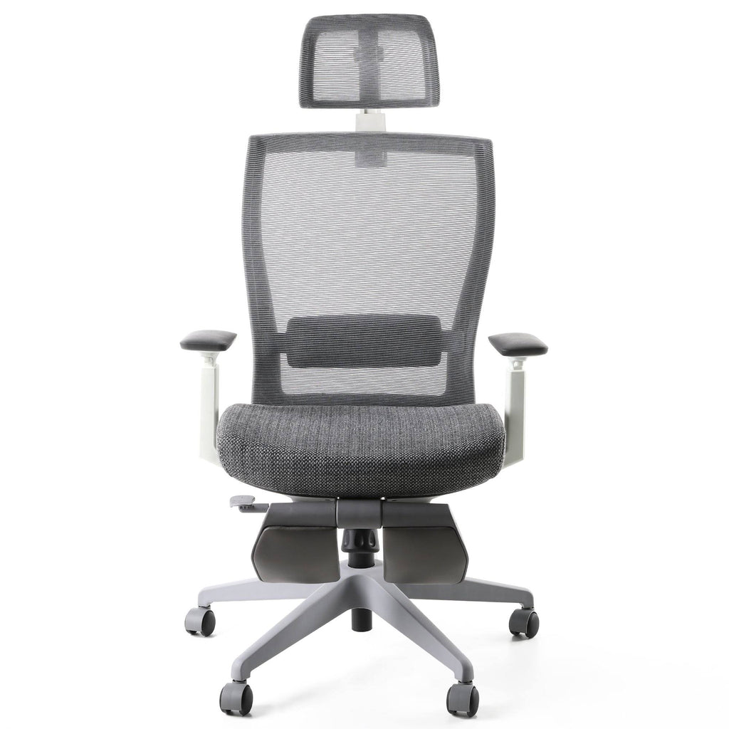 Gray Ergonomic Chair with Footrest L381914