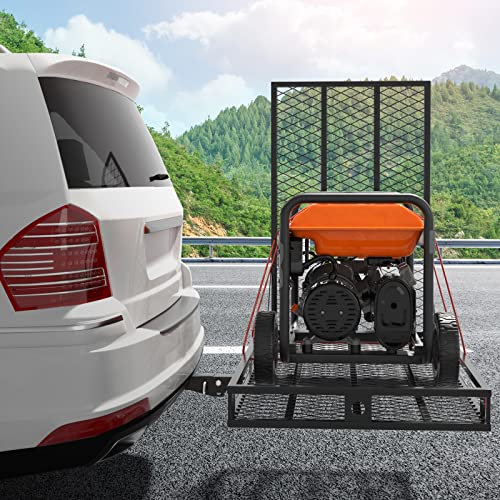 Heavy Duty Folding Hitch Cargo Carrier with Ramp, 500LBS Weight Capacity R771644