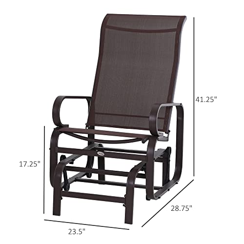 Gray Outdoor Glider Chair S6817