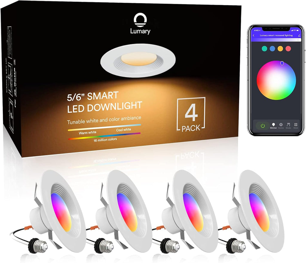 5/6 inch LED Smart Recessed Lighting Wi-Fi RGBWW Downlight 13W 1100LM G8137