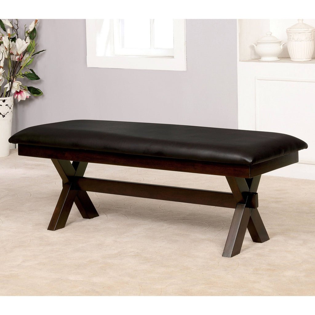 Grey Antique White Two-Seater Dining Bench N31683